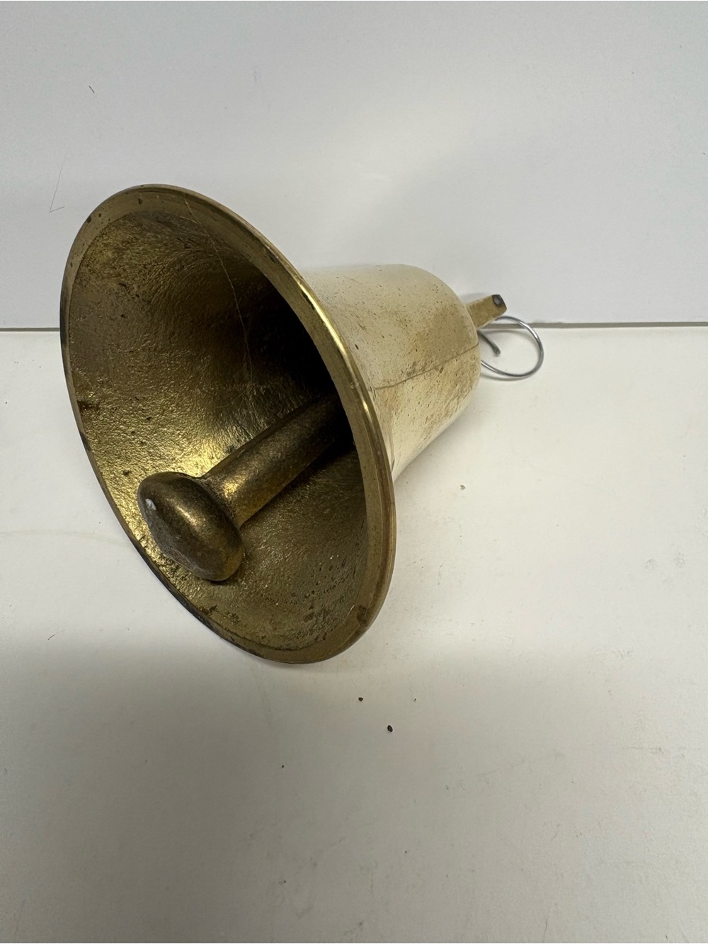 Vintage Solid Brass Hand Bell - Golden Finish Holiday decor